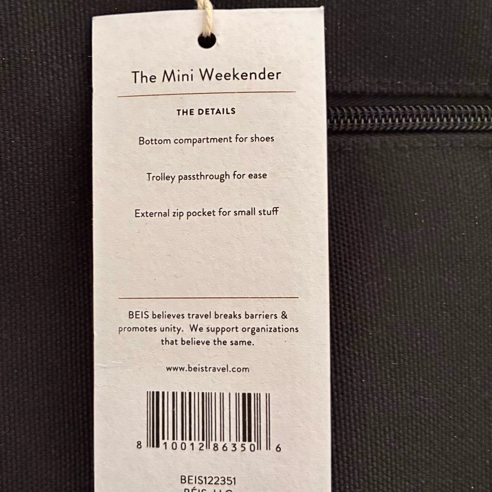 BEIS Black Weekender Bag - Picture 4 of 4